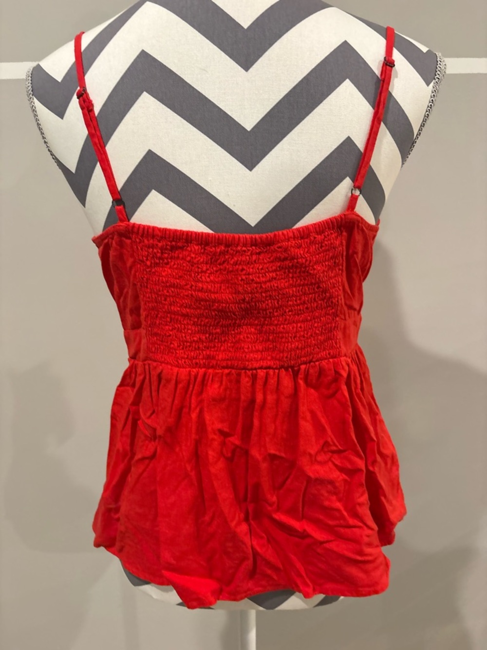 LOFT Red Tie-Front Spaghetti Strap Camisole - Picture 6 of 9